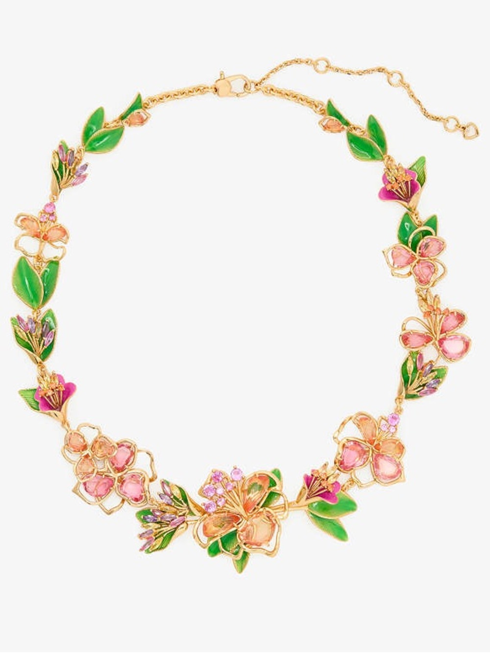 KATE SPADE paradise floral statement necklace